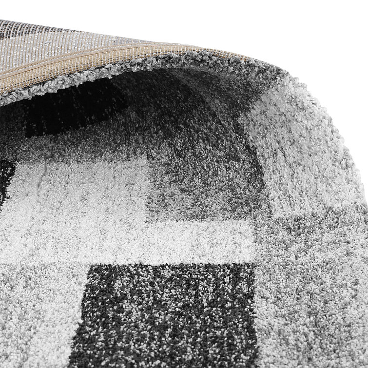 Latitude Run Puryear Flatweave Grey/Blue Rug Wayfair.co.uk